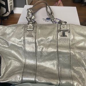 Tory Burch Metallic Nico E/W Tote